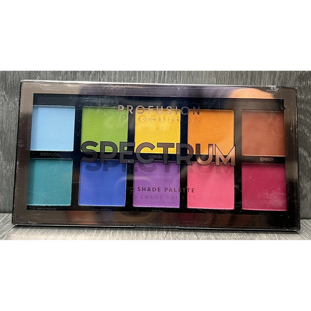Profusion Cosmetics 3 Palette Set Neon Spectrum Pastel Eyeshadow 10 Shade New